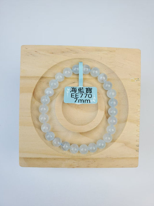 EE770 海藍寶手鏈 14.2g 7mm (Approx.)