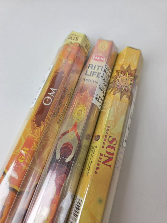 最強CP值組合線香>>身心靈健康系列<< OM+瑜珈+太陽 OM Spiritual Life SUN